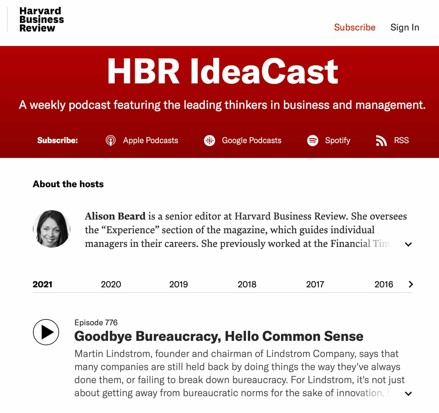 HBR IdeasCast