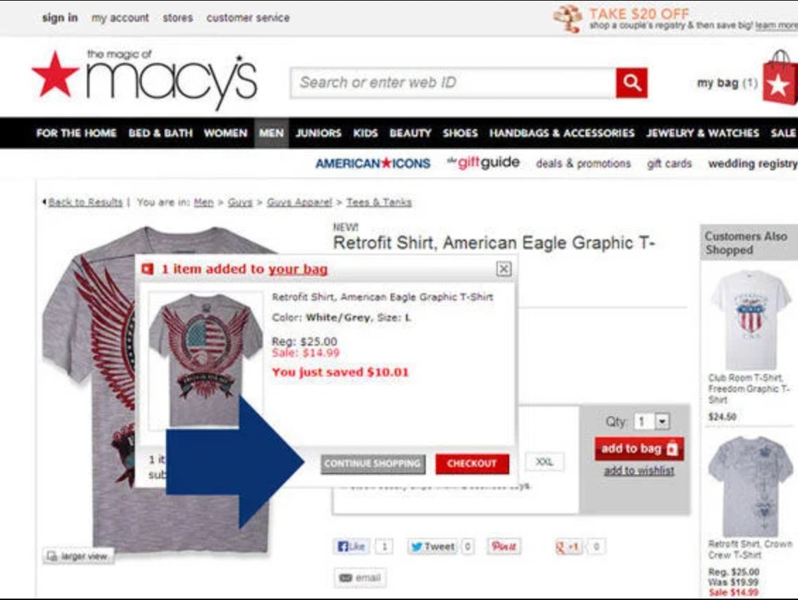 macy's checkout page