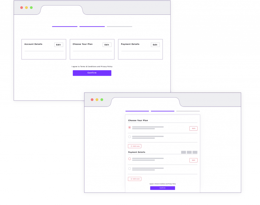 example of using server-side testing to test subscription flow.